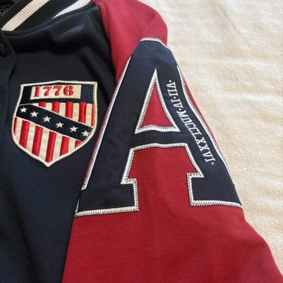 Heritage American Blue/Red varsity  jacket Lacrosse Embroidered‎ Patches 3XL - Picture 13 of 16
